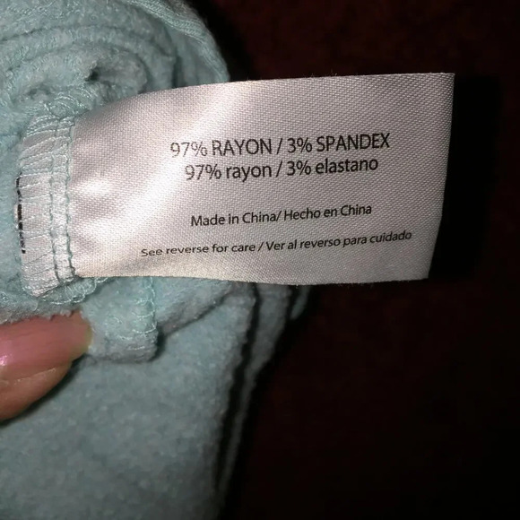 Z by Zobha Turquoise tunic sweat shirt lounge wear size XL 22 X 29 - Picture 6 of 7